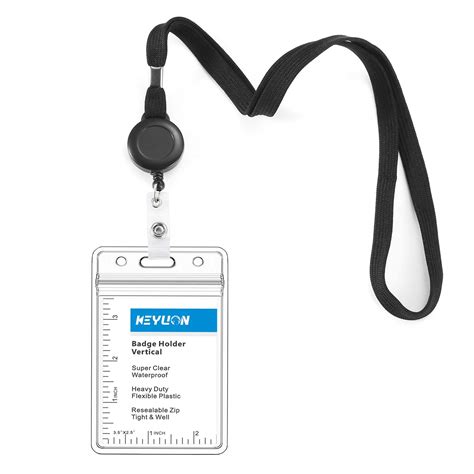 lv lanyard id holder|lanyard with clear id holder.